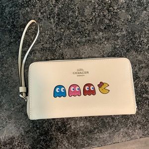 Authentic COACH Ms. Pac-Man wristlet wallet